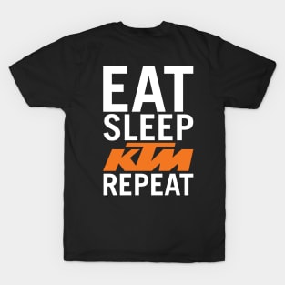 Eat Sleep KTM Repeat Front + Back print T-Shirt